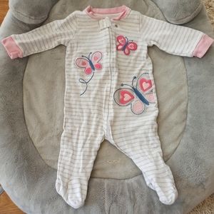 Butterfly footie pajamas